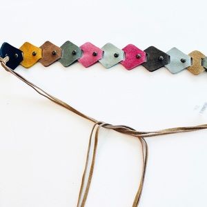 Genuine Leather Suede Tie Belt Size S/M Old Navy NWT